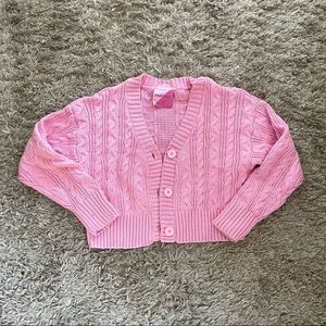 F21 Pantone pink cable cardigan sz S Never Worn